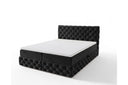 Boxspringbett Castella Samt mit Stauraum – Schwarz
