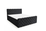 Boxspringbett Adora Samt mit Stauraum – Schwarz