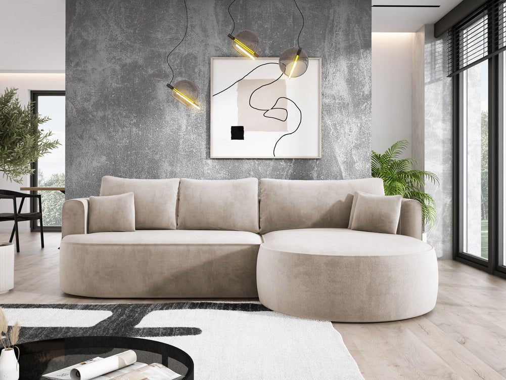 Designer L Sofa Lucca in Velvet