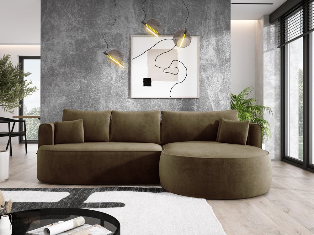Designer L Sofa Lucca in Velvet