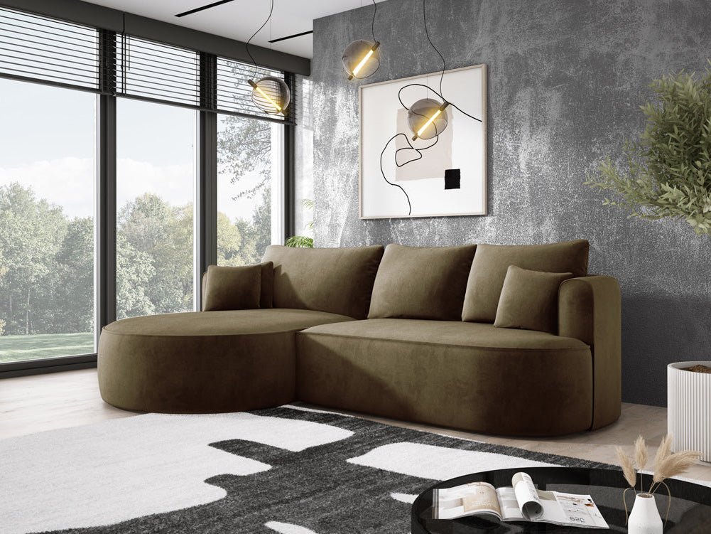 Designer L Sofa Lucca in Velvet
