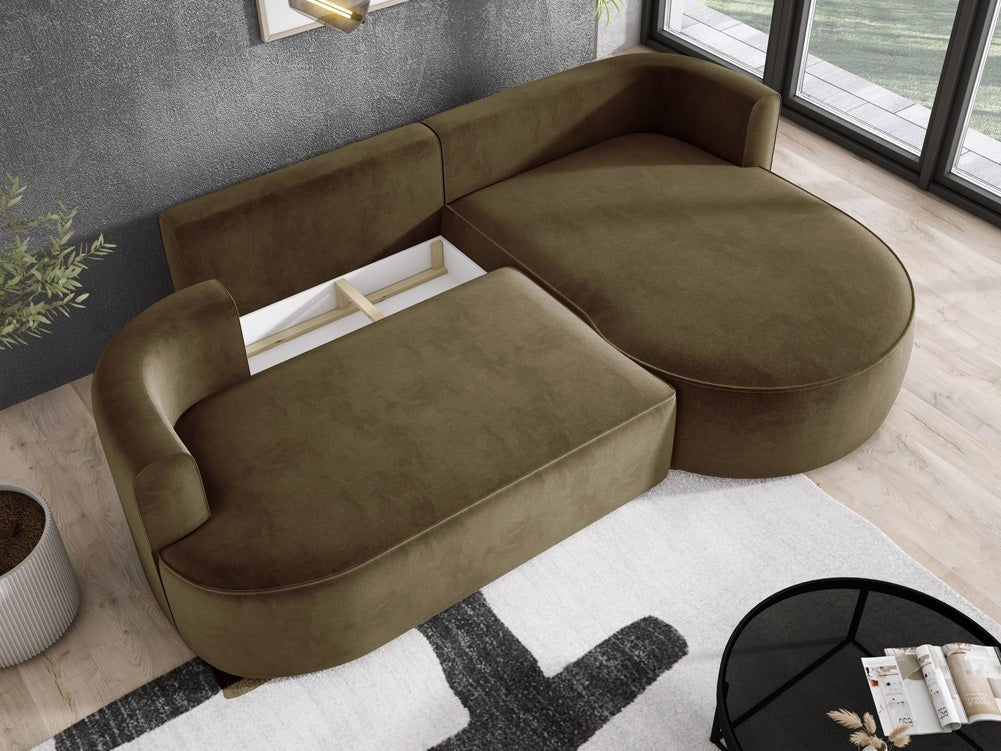 Designer L Sofa Lucca in Velvet