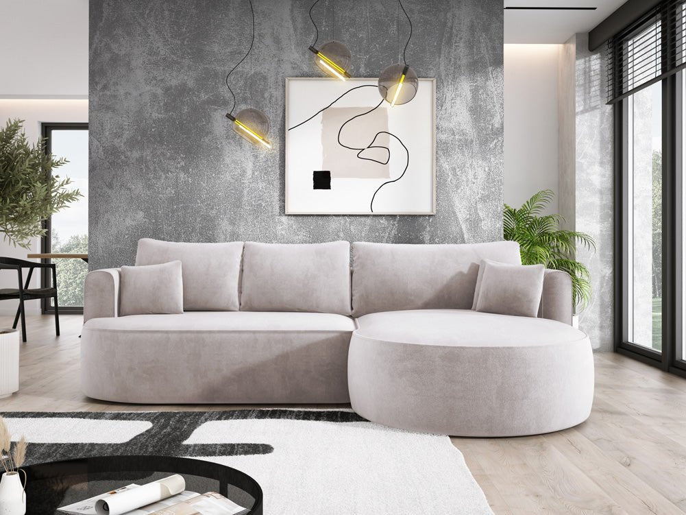 Designer L Sofa Lucca in Velvet