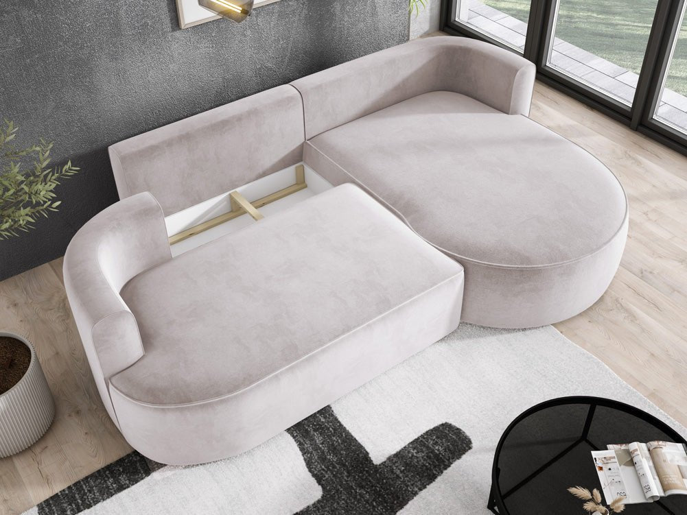 Designer L Sofa Lucca in Velvet