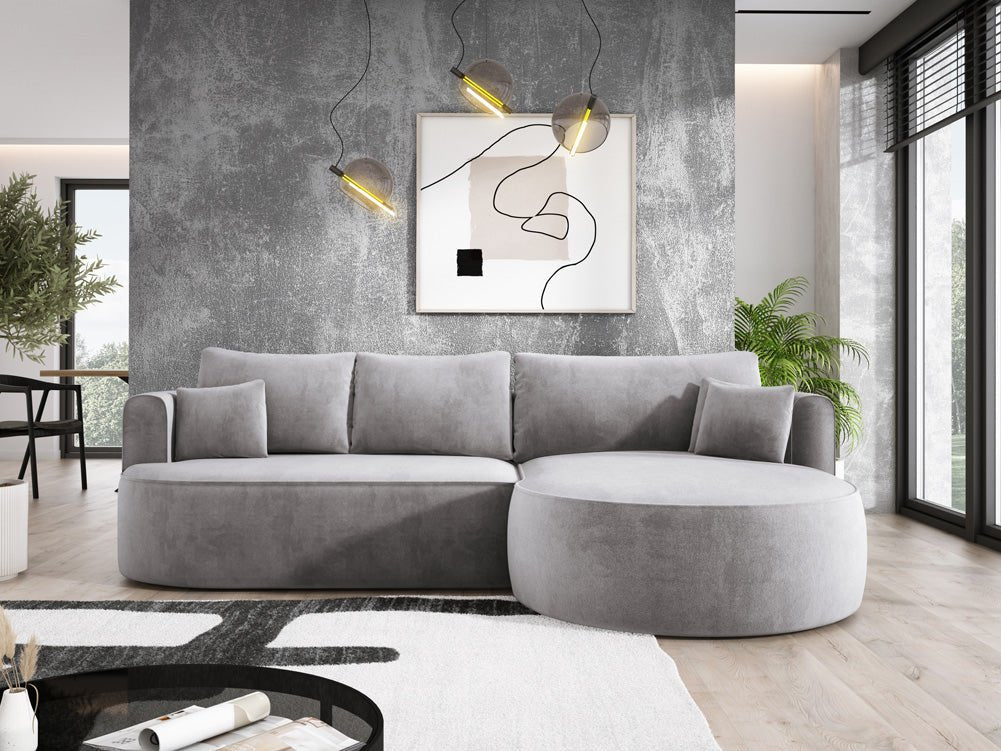Designer L Sofa Lucca in Velvet