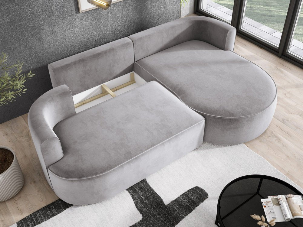 Designer L Sofa Lucca in Velvet