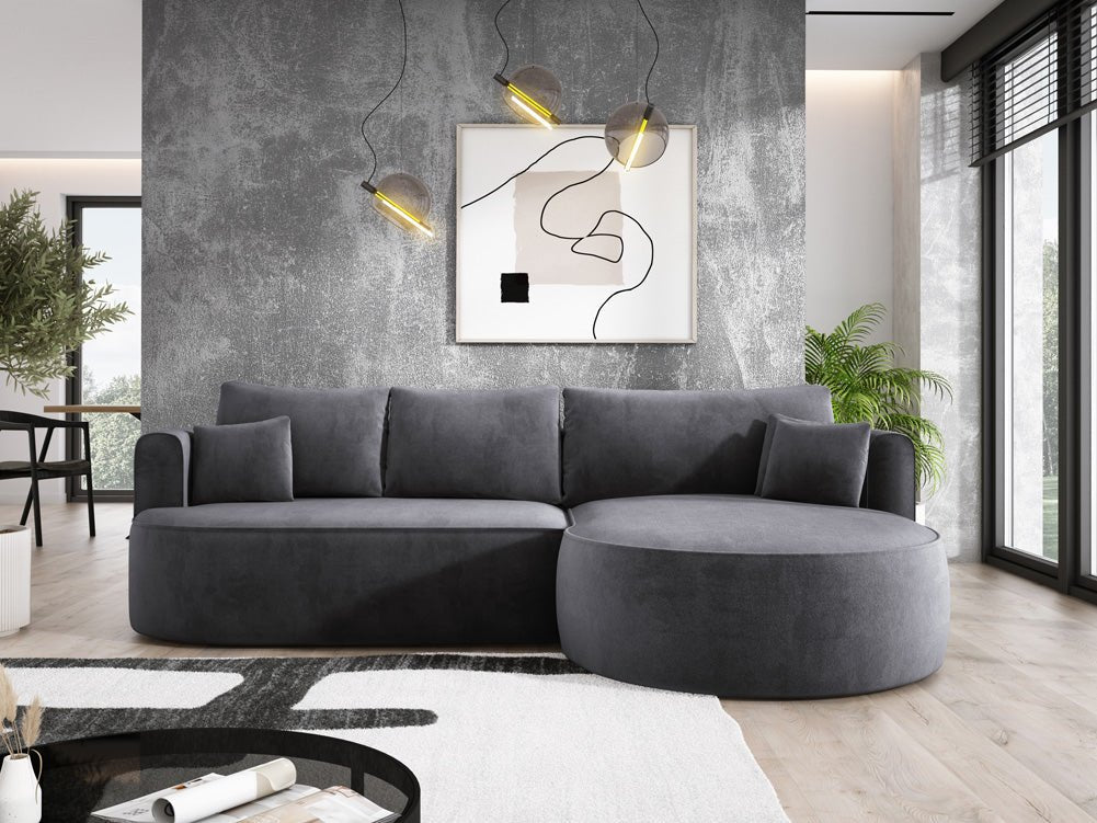 Designer L Sofa Lucca in Velvet