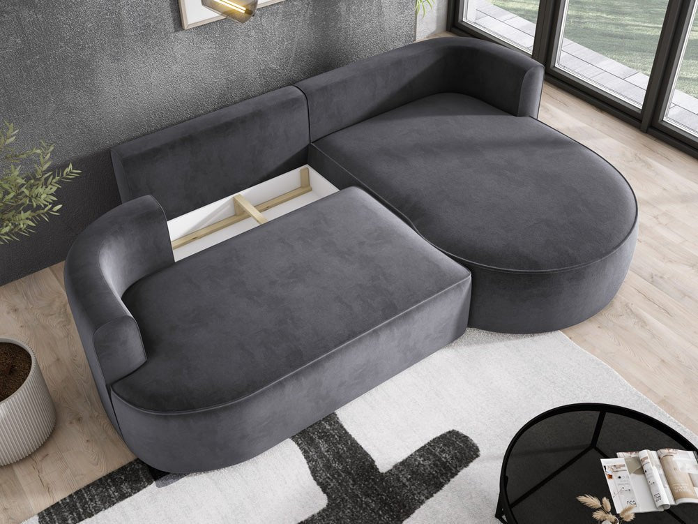 Designer L Sofa Lucca in Velvet