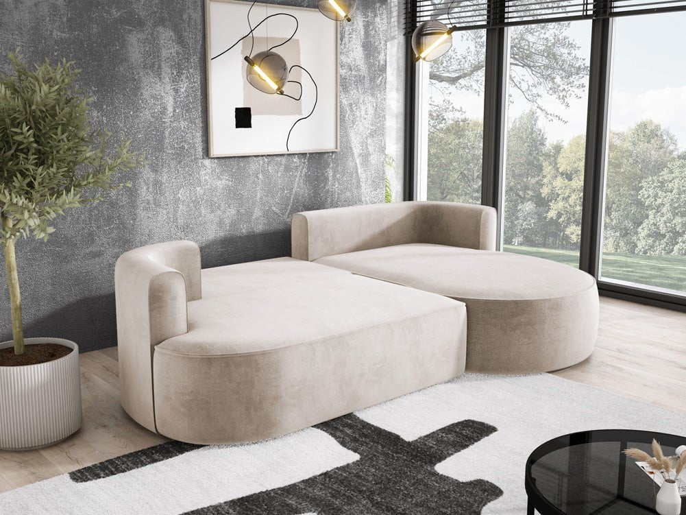 Designer L Sofa Lucca in Velvet