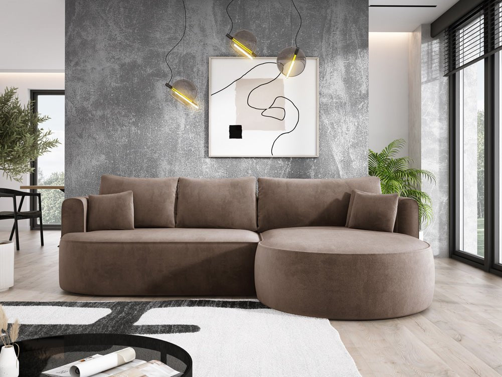 Designer L Sofa Lucca in Velvet