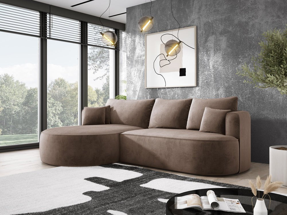 Designer L Sofa Lucca in Velvet