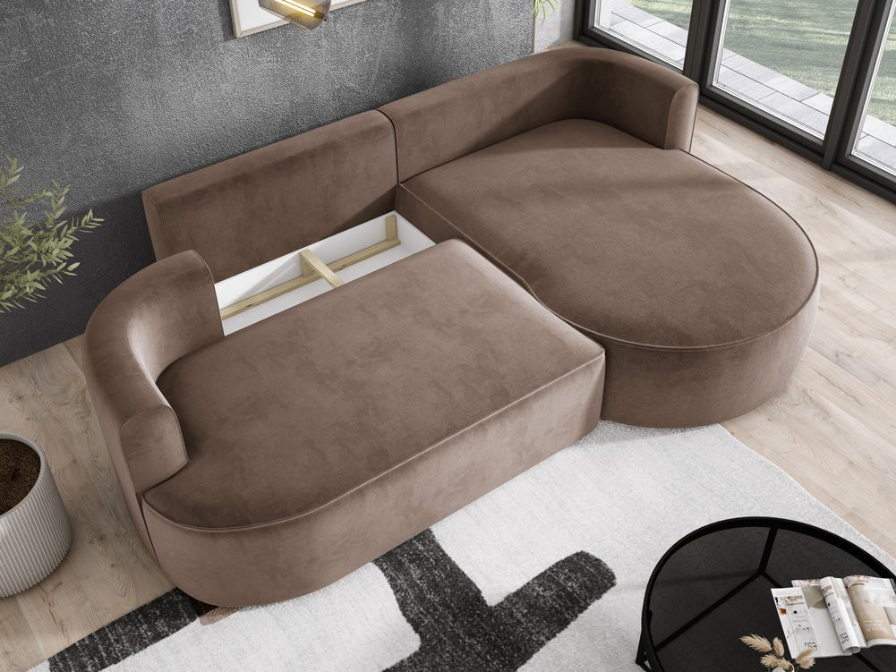 Designer L Sofa Lucca in Velvet