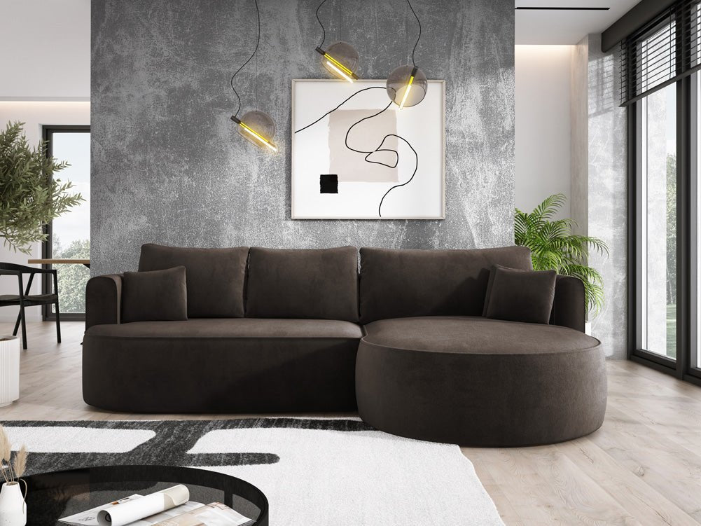 Designer L Sofa Lucca in Velvet