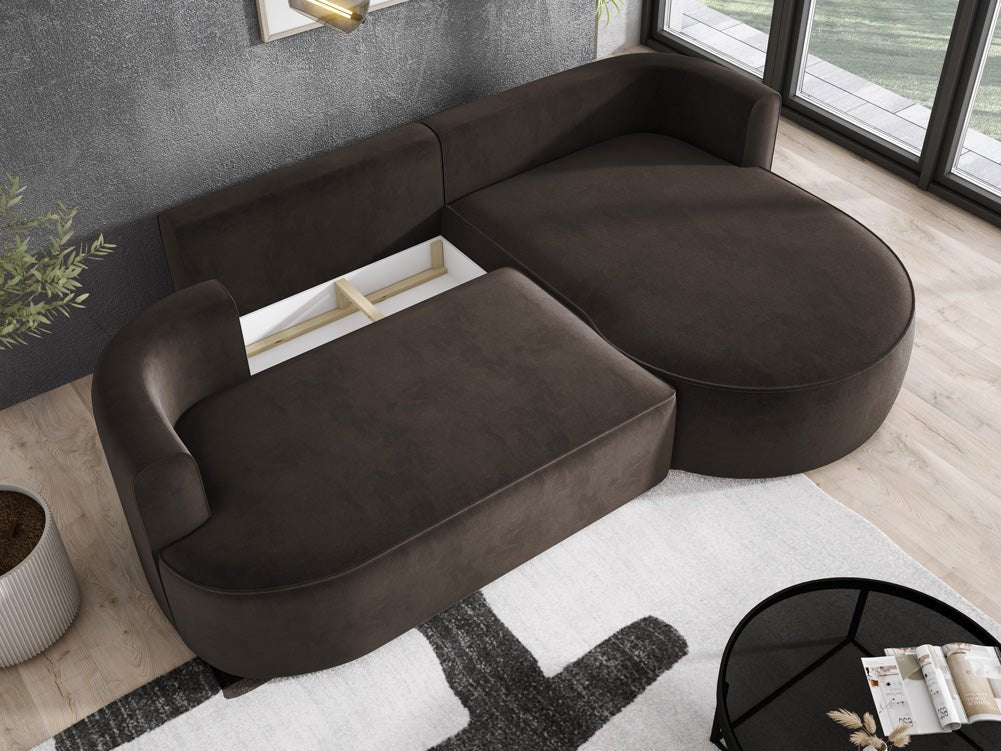 Designer L Sofa Lucca in Velvet