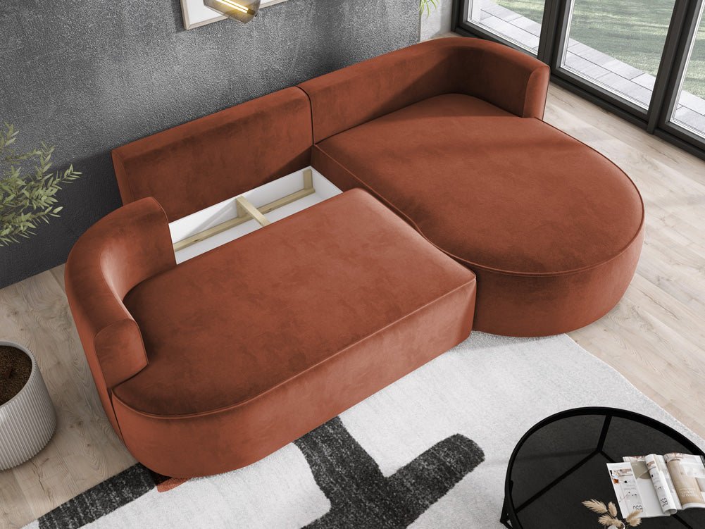 Designer L Sofa Lucca in Velvet