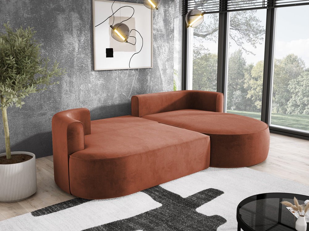 Designer L Sofa Lucca in Velvet