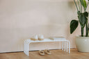 Shoe rack Camo – stainless steel design in Black, Cashew or White