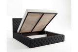 Designer Polsterbett Siena in Samt – Schwarz
