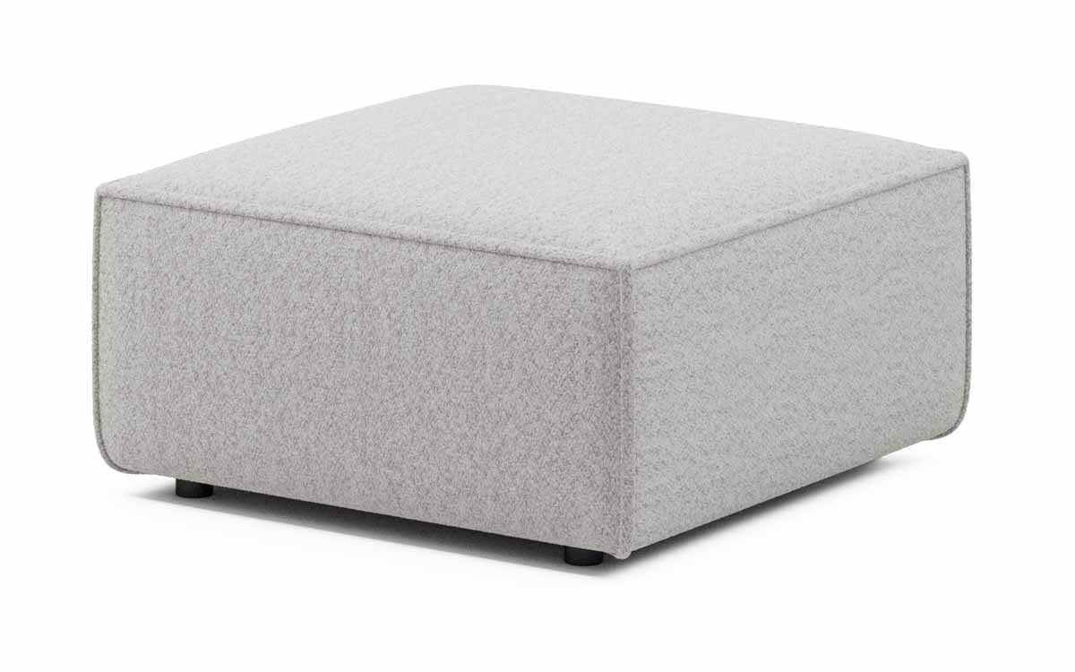 Sofa - Hocker 80 cm Yuma aus Bouclé - Luxusbetten24