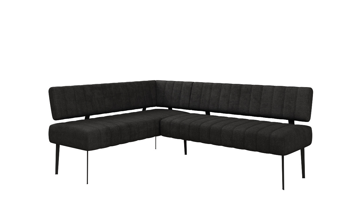 Upholstered Montero Dining Bench in Durable Fabric with Metal Legs