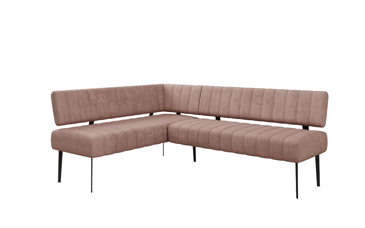 Upholstered Montero Dining Bench in Durable Fabric with Metal Legs