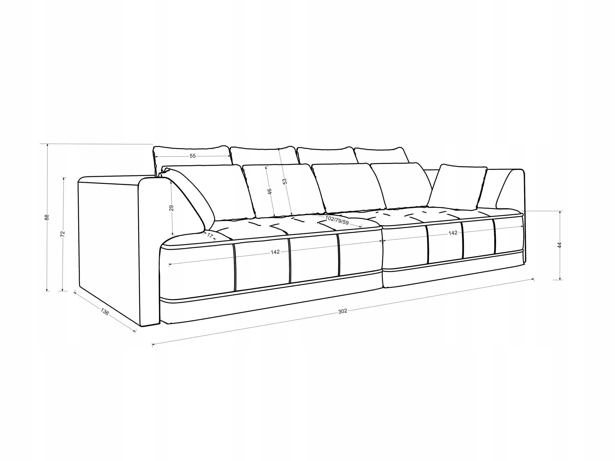 Designer Big Sofa Nuvo in Velvet with Electric Sofa Bed Function