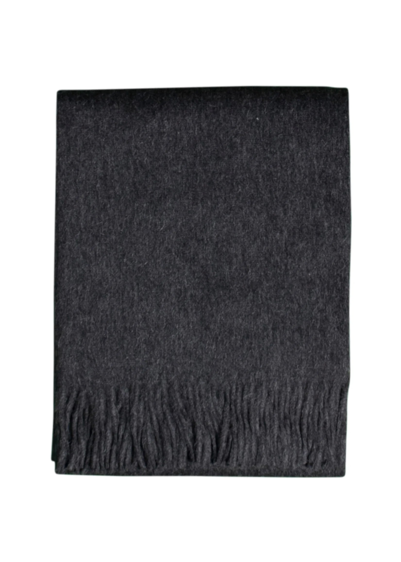 Alpaca Bedspread Nerin - Pure Alpaca Wool in Anthracite - 200x150 cm