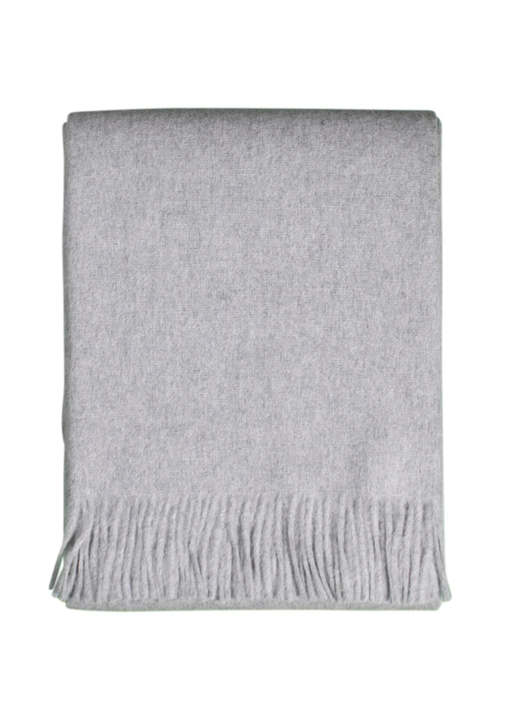 Alpaca Bedspread Inari - Pure Alpaca Wool in Light Gray - 200x150 cm