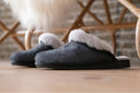 Sheepskin Women's Slippers Nuvia – Genuine Sheepskin in Gray