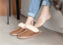 Sheepskin Women's Slippers Elina – Genuine Sheepskin in Camel