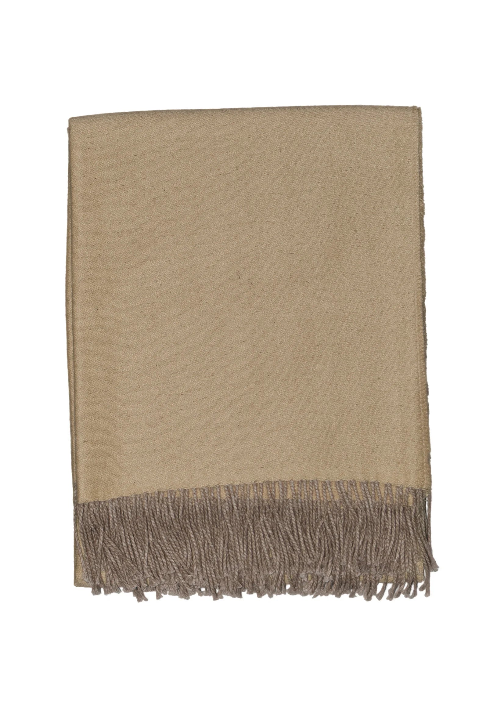 Leichte Alpaka Tagesdecke Elora - Reine Alpakawolle in Sand - 175x135 cm