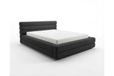 Designer Polsterbett Velia in Samt mit Stauraum – Schwarz