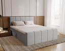 Celeste Velvet Box Spring Bed with Storage
