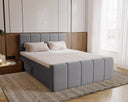 Celeste Velvet Box Spring Bed with Storage