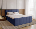 Celeste Velvet Box Spring Bed with Storage