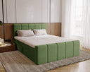 Celeste Velvet Box Spring Bed with Storage