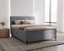 Lumière Box Spring Bed in Velvet with Storage