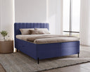 Lumière Box Spring Bed in Velvet with Storage