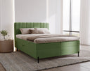 Lumière Box Spring Bed in Velvet with Storage