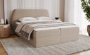 Pure Boxspring Bed in Velvet with Storage