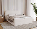 Pure Boxspring Bed in Velvet with Storage
