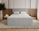 Celeste Velvet Box Spring Bed with Storage