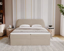 Pure Boxspring Bed in Velvet with Storage