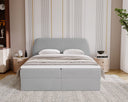 Pure Boxspring Bed in Velvet with Storage