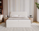 Pure Boxspring Bed in Velvet with Storage