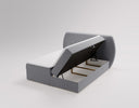 Pure Boxspring Bed in Velvet with Storage