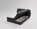 Pure Boxspring Bed in Velvet with Storage