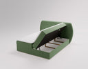 Pure Boxspring Bed in Velvet with Storage