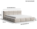 Designer Upholstered Bed Lora Velvet with Storage