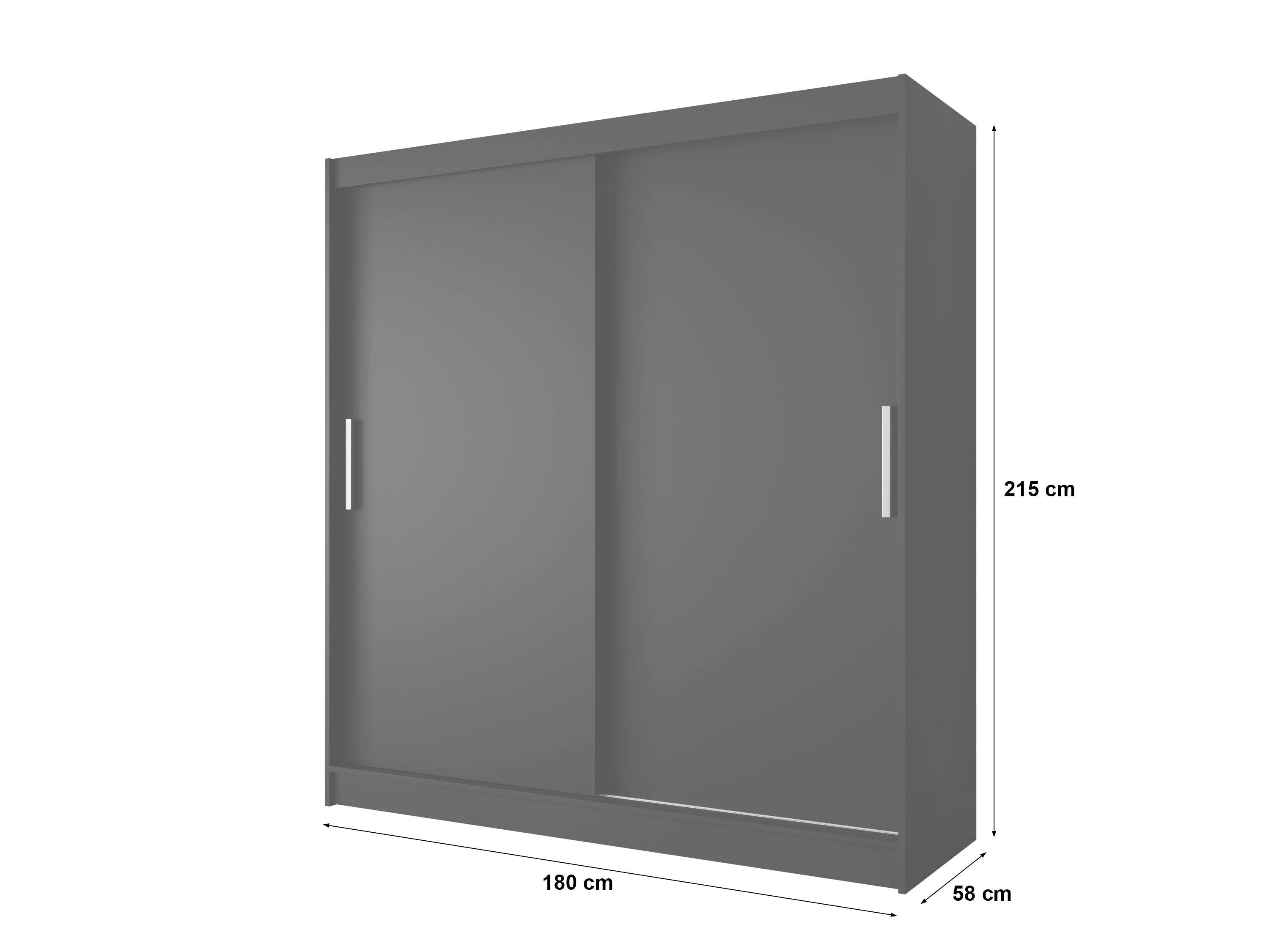 Designer Kleiderschrank Aveno – Weiß oder Schwarz mit minimalistischen Schiebetüren